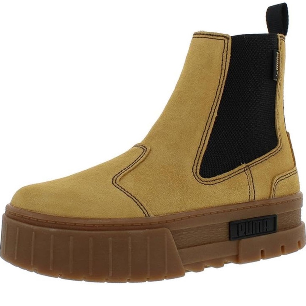 Puma Tan Chelsea Boots Suede/Leather Size 7 Brand New Never Worn